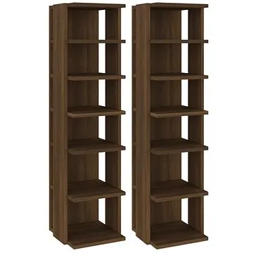 Botníky 2 ks hnědý dub 25 x 27 x 102 cm kompozitní dřevo, 815977 (815977)