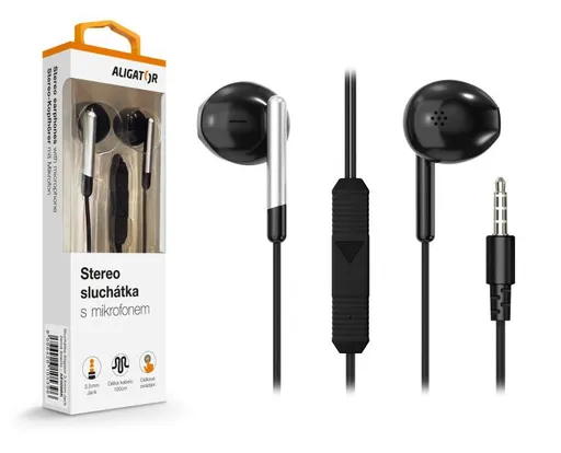 ALIGATOR AE008/Stereo/Jack/Drát/Černá
