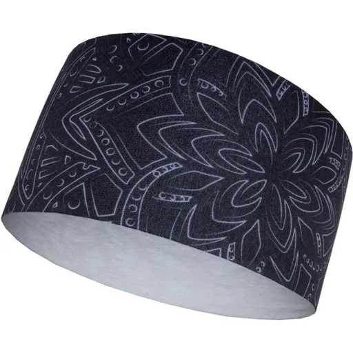 Runto MANDALA Sportovní elastická čelenka, černá, velikost UNI