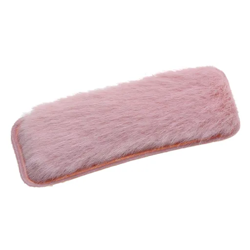 Růžová chlupatá sponka do vlasů - 3*7,5cm Clayre & Eef