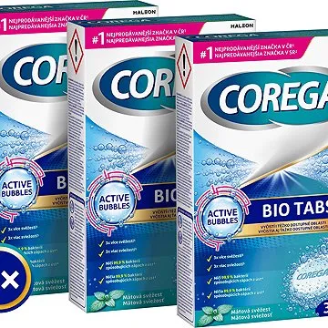 COREGA Antibakteriální čistící tablety 3× 30 ks (8596149007113)