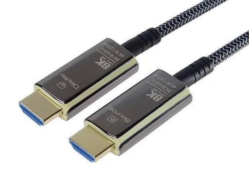 PremiumCord Ultra High Speed HDMI 2.1 optický fiber kabel 8K@60Hz,zlacené 5m