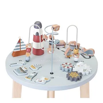 Stolek s aktivitami dřevěný Námořnický záliv (8713291770942)
