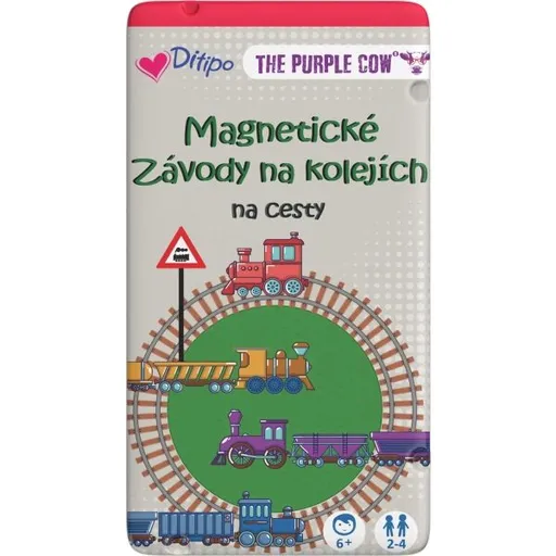 THE PURPLE COW ZÁVODY NA KOLEJÍCH Magnetická hra, mix, velikost