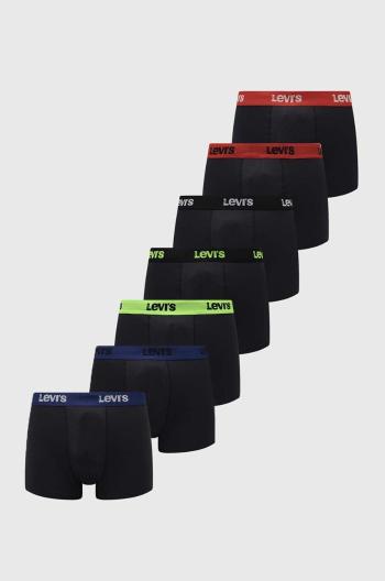 Boxerky Levi's 7-pack pánské, černá barva