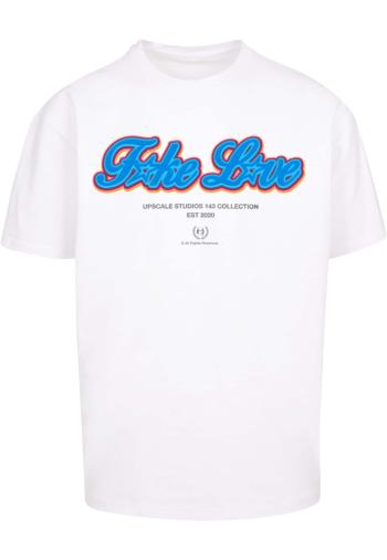 MT Upscale Póló 'F*ke L*ve'  kék / szürke / narancs / fehér