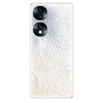 Odolné silikonové pouzdro iSaprio - Fancy - white - Honor 70