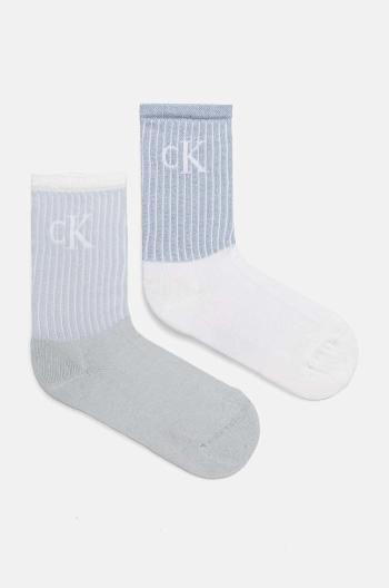 Ponožky Calvin Klein Jeans 2-pack dámské, modrá barva, 701229467