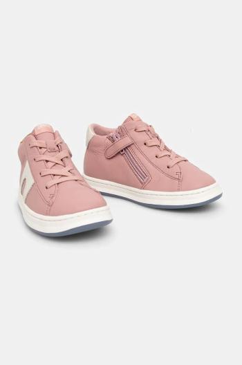 Dětské kožené sneakers boty Camper TWS FW růžová barva, K900338.004