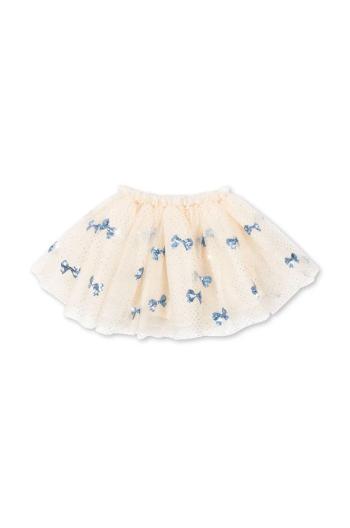 Dětská sukně Konges Sløjd YVONNE SKIRT béžová barva, mini, áčková, KS101759