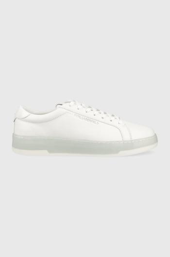 Kožené sneakers boty Karl Lagerfeld KOURT III bílá barva, KL51515