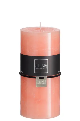 Lososová svíčka  Salmon L válec - Ø 7*15 cm/72h J-Line by Jolipa
