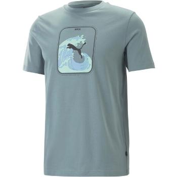 Puma GRAPHICS WAVE TEE Pánské triko, zelená, velikost