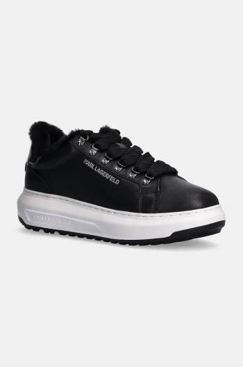 Kožené sneakers boty Karl Lagerfeld KAPRI LUG černá barva, KL57544