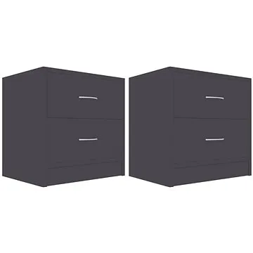 Noční stolky 2 ks šedé 40 x 30 x 40 cm dřevotříska (801040)