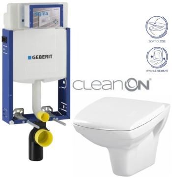 GEBERIT KOMBIFIX ECO, nádržka UP 320 bez tlačítka + WC CERSANIT CLEANON CARINA + SEDÁTKO 110.302.00.5 CA2