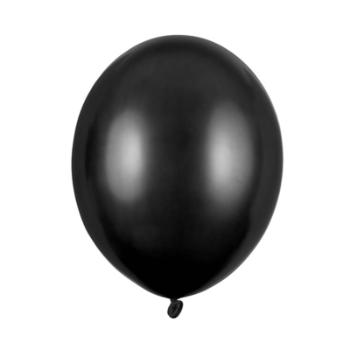 Balónek metalický nebalený latex 1 ks 30 cm černý 1 ks