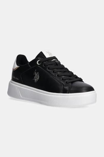 Sneakers boty U.S. Polo Assn. YVONNE černá barva, YVONNE001W/DY1