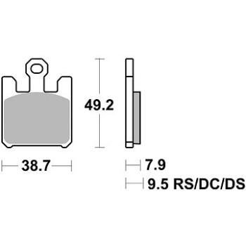 Braking brzdové destičky (sinterová směs CM55) (2ks) M501-223 (M501-223)