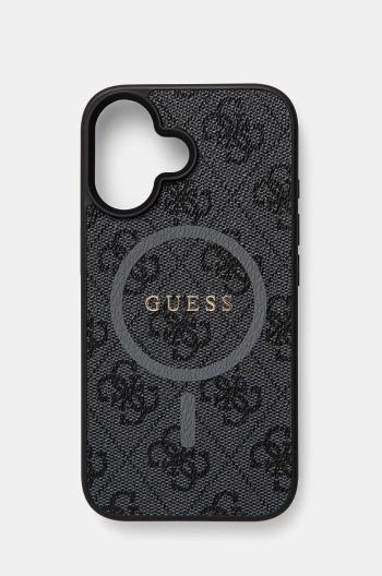 Obal na telefon Guess iPhone 16 6.1 černá barva, GUHMP16SG4GFRK