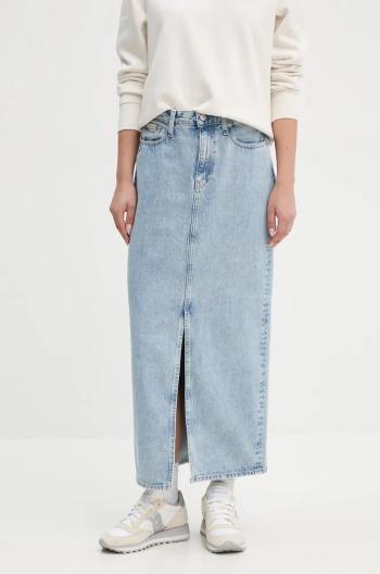 Džínová sukně Calvin Klein Jeans modrá barva, maxi, J20J224054