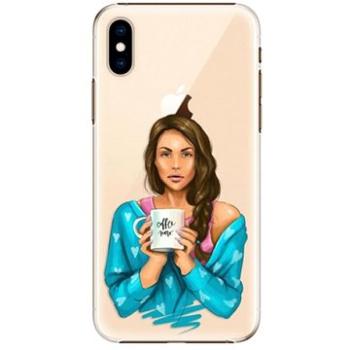 iSaprio Coffe Now - Brunette pro iPhone XS (cofnobru-TPU2_iXS)