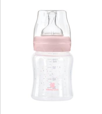 KikkaBoo Kojenecká láhev 0m+ Hippo Pink 120 ml