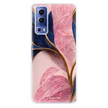 Odolné silikonové pouzdro iSaprio - Pink Blue Leaves - Vivo Y52 5G