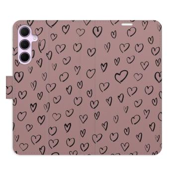 Flipové pouzdro iSaprio - Heart Dark 02 - Samsung Galaxy A35 5G