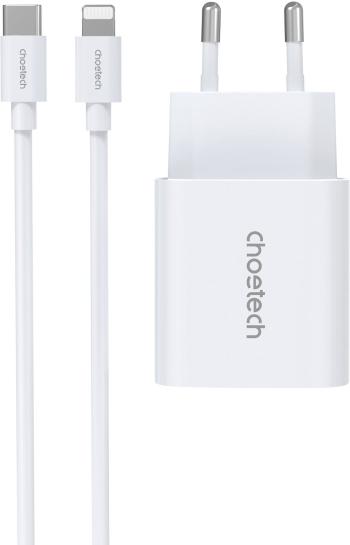 Töltő adapter Choetech PD20W Type-C Wall Charger + MFi USB-C to Lightning Cable