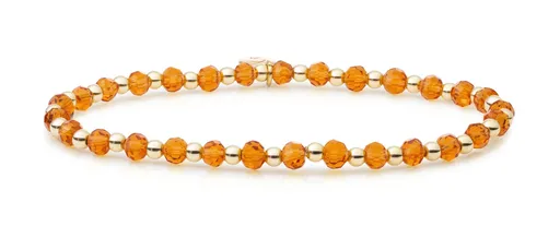 Sparkling Jewels Korálkový náramek s citrínem SBG-GEM38-3MM-MIX