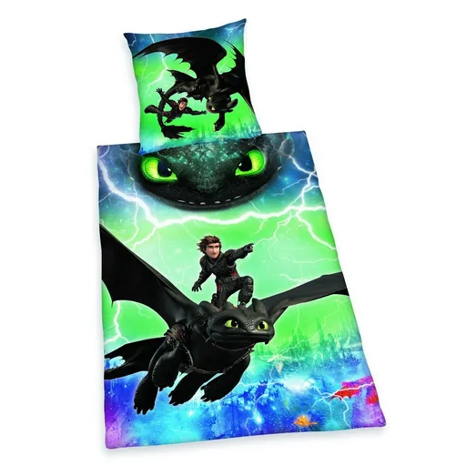 Herding Bavlněné povlečení Dragons, 135 x 200 cm, 80 x 80 cm