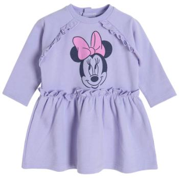 Šaty s dlouhým rukávem Minnie- fialové - 68 LIGHT VIOLET