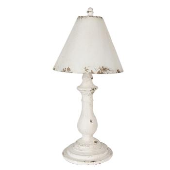 Bílá vintage stolní lampa Hillae - Ø 26*55 cm E27/max 1*60W 6LMP787