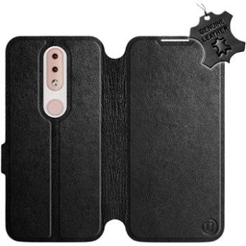 Flip pouzdro na mobil Nokia 4.2 - Černé - kožené - Black Leather (5903226892679)