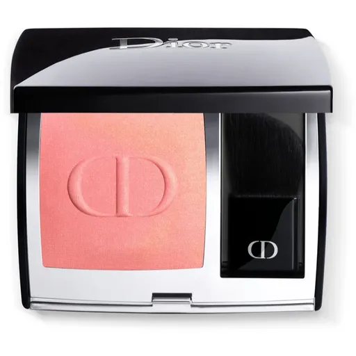 DIOR Rouge Blush kompaktní tvářenka se štětcem a zrcátkem odstín 219 Rose Montaigne (Shimmer) 6.7 g