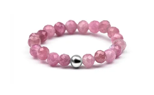 Agato Minerální prsten s růžovým turmalnínem POL-R19 56 mm