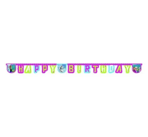 Banner - girlanda Frozen - Ledové království Happy Birthday 2,15 m - GoDan
