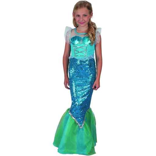 Šaty na karneval 9442 mořská panna 120 - 130 cm