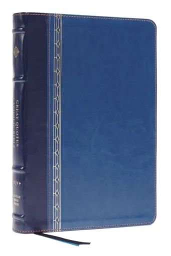 NRSVCE, Great Quotes Catholic Bible, Leathersoft, Blue, Comfort Print - Catholic Bible Press