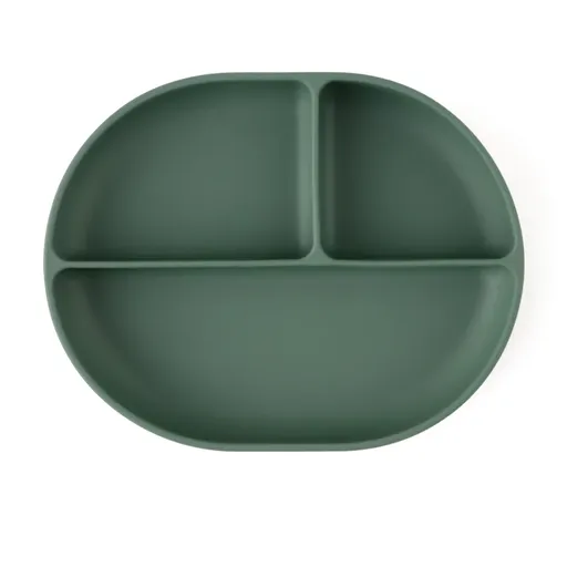 Petite&Mars Take&Match 6m+ dělený talíř s přísavkou Misty Green 1 ks