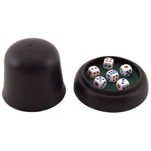 Bonaparte Házecí kostky 6 ks s kalíškem