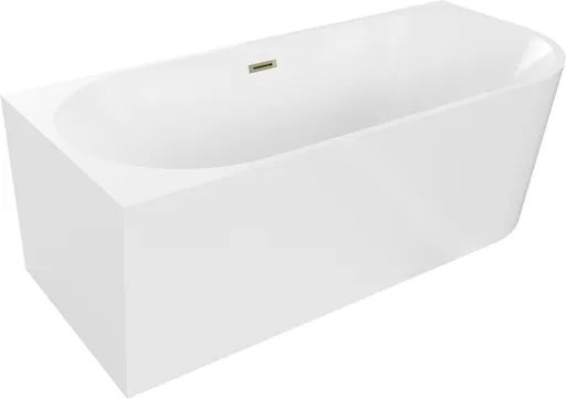 MEXEN/S Mia vana volně stojící levá 170 x 80, biała, sifon zlatý 52691708000L-50