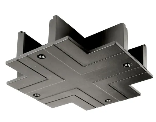 Light Impressions Deko-Light 3-fázový kolejnicový systém - D Line DALI vestavný krycí panel X-spojka, černá 710537