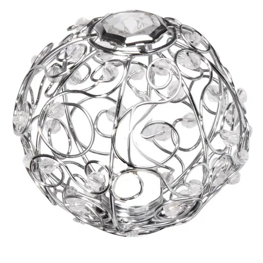 Chromované drátěné stínidlo s krystaly pro bodové světlo G9 s maticí s límcem