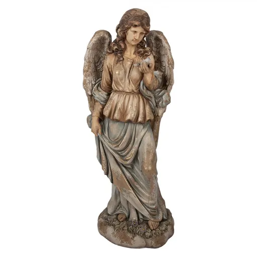 Béžová antik dekorace socha anděl Angel Vintage - 40*30*100 cm Clayre & Eef