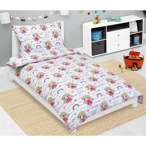 Bellatex Dětské bavlněné povlečení Junior Princezna růžová, 140 x 200, 70 x 90 cm