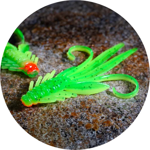 Redbass gumová nástraha nymfa fluo/green rh uv - x 100 mm 4 g