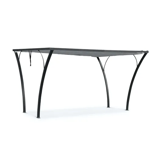 Blumfeldt Palazzo, altán 4x3m, skládací střecha, polyester, hliník, šedá barva