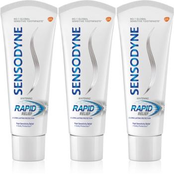 Sensodyne Rapid Whitening bělicí zubní pasta pro citlivé zuby 3x75 ml